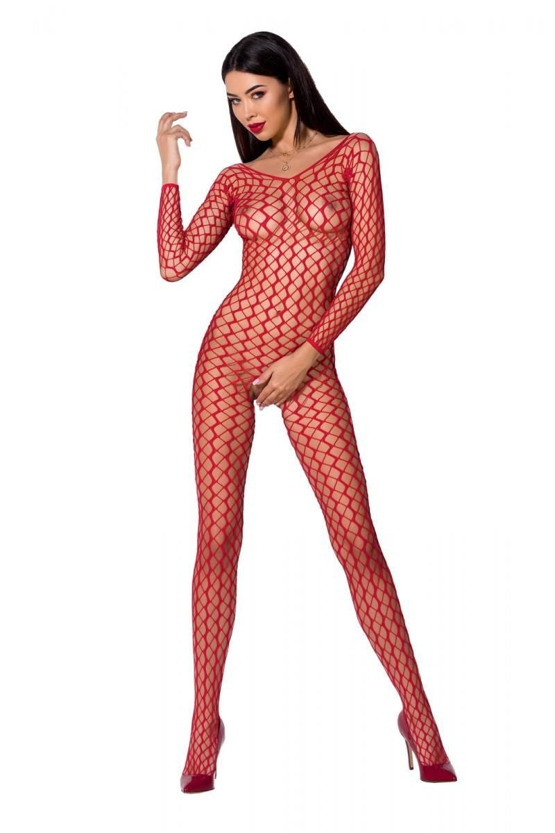 roter ouvert Bodystocking BS068 von Passion roter ouvert Bodystocking BS068 von Passion